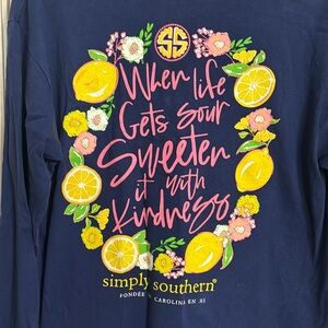 Simply Southern size medium navy long sleeve tee